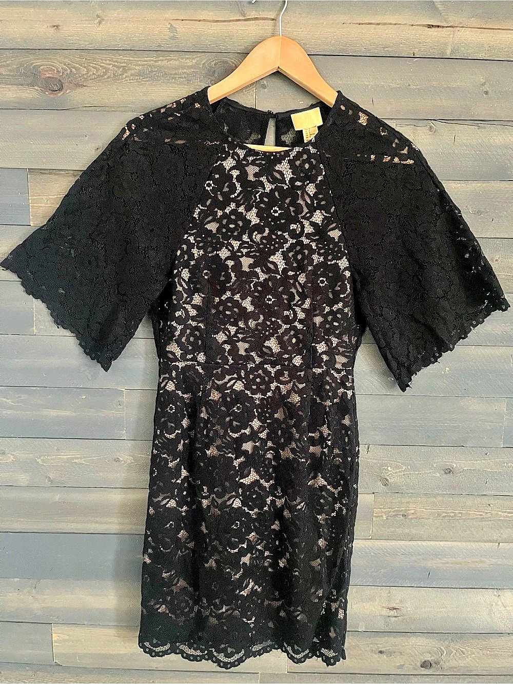 H&M  Black Floral Lace Mini Dress Size 0 NWT